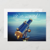 新しい住所へのオーシャンビュー移動ポストカード 案内ポストカード (正面/裏面)