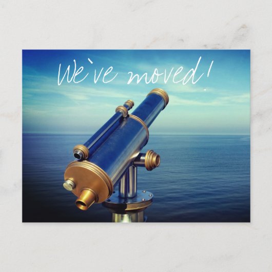 新しい住所へのオーシャンビュー移動ポストカード 案内ポストカード (正面)