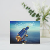 新しい住所へのオーシャンビュー移動ポストカード 案内ポストカード (スタンド正面)