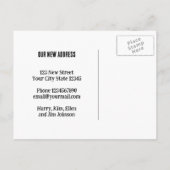 新しい住所への移転を知らせる、素朴なメイソンジャー風のポストカード。引越先の住所を裏面に記入できます 案内ポストカード (裏面)