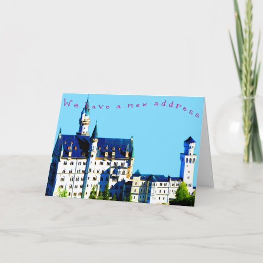 「新しい住所を持っている」発表テンプレート 招待状 (正面)