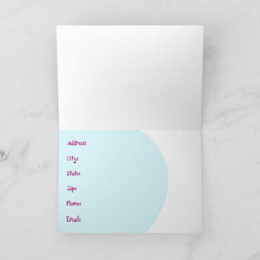 「新しい住所を持っている」発表テンプレート 招待状 (内部)