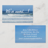 新しい住所を海辺に移転した 名刺 (正面/裏面)