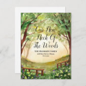 新しい住所を移す森の新しい首 案内ポストカード (正面/裏面)