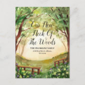 新しい住所を移す森の新しい首 案内ポストカード (正面)