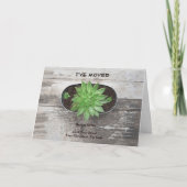 新しい住所を移動した多肉植物 案内状 (正面)