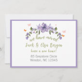 新しい住所を移転した ノートカード (正面)