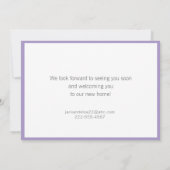 新しい住所を移転した ノートカード (裏面)