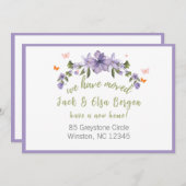 新しい住所を移転した ノートカード (正面/裏面)