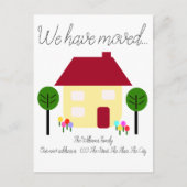 新しい住所を移転した ポストカード (正面)