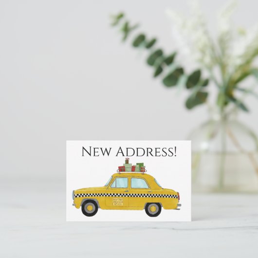 新しい住所イエローキャブクリスマスギフト 名刺 (スタンド正面)