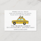 新しい住所イエローキャブクリスマスギフト 名刺 (裏面)