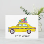 新しい住所イエローキャブタクシーのクリスマスギフト 招待状 (スタンド正面)