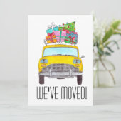 新しい住所イエローキャブタクシーのクリスマスギフト 招待状 (スタンド正面)