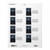 新しい住所オーナメントリースホリデーラベル ラベル (フルシート)