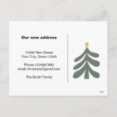 新しい住所カスタムのクリスマスの引越しはがき シーズンポストカード (裏面)