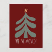 新しい住所カスタムのクリスマスの引越しはがき シーズンポストカード (正面)