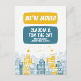 新しい住所カートゥーンシティのはがきを移動する ポストカード