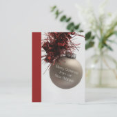 新しい住所カードからのメリークリスマス ポストカード (スタンド正面)