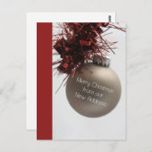 新しい住所カードからのメリークリスマス ポストカード (正面/裏面)