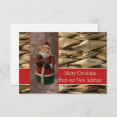 新しい住所カードからのメリークリスマス 招待状 (正面/裏面)