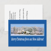 新しい住所カードからのメリークリスマス 招待状 (正面/裏面)