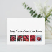 新しい住所カードからのメリークリスマス 招待状 (スタンド正面)