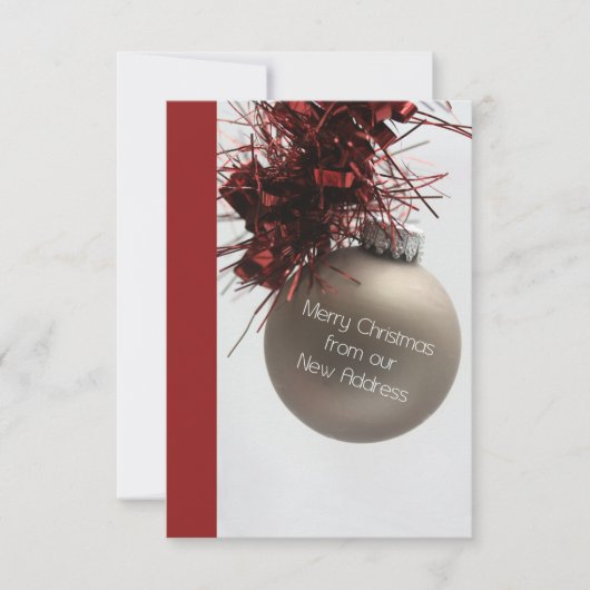 新しい住所カードからのメリークリスマス 招待状 (正面)