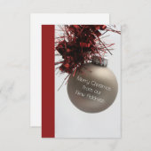 新しい住所カードからのメリークリスマス 招待状 (正面/裏面)