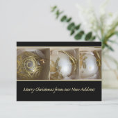 新しい住所カードからのメリークリスマス 招待状 (スタンド正面)