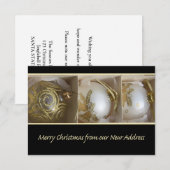 新しい住所カードからのメリークリスマス 招待状 (正面/裏面)