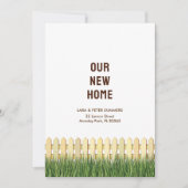 新しい住所カード（フェンスと庭付き） 案内状 (正面)