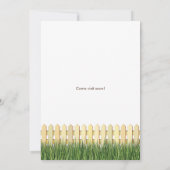 新しい住所カード（フェンスと庭付き） 案内状 (裏面)