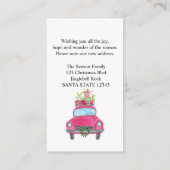 新しい住所クラシッククリスマスカー エンクロージャーカード (裏面)