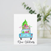 新しい住所クラシッククリスマスカー ポストカード (スタンド正面)