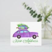 新しい住所クラシッククリスマスカー ポストカード (スタンド正面)