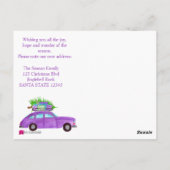 新しい住所クラシッククリスマスカー ポストカード (裏面)