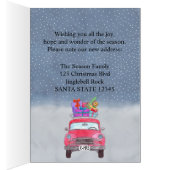 新しい住所クリスマスカーのカスタマイズ可能なフォトカード (内側 (右))