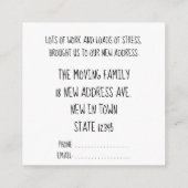 新しい住所クリスマスカードの手書き エンクロージャーカード (裏面)