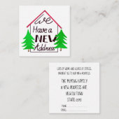 新しい住所クリスマスカードの手書き エンクロージャーカード (正面/裏面)