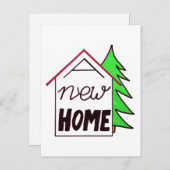 新しい住所クリスマスカードの手書き 案内ポストカード (正面/裏面)