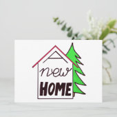 新しい住所クリスマスカードの手書き 案内状 (スタンド正面)