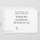 新しい住所クリスマスカードの手書き 案内状 (裏面)