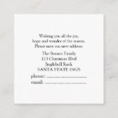 新しい住所クリスマスシャルボードサイン エンクロージャーカード (裏面)