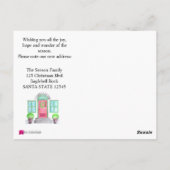 新しい住所クリスマスホーム ポストカード (裏面)