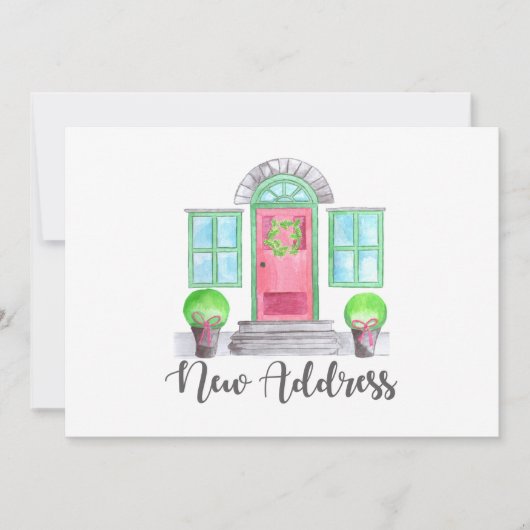 新しい住所クリスマスホーム 招待状 (正面)