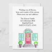 新しい住所クリスマスホーム 招待状 (裏面)