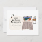 新しい住所ゲストルームの移動案内 ノートカード (正面)