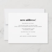 新しい住所ゲストルームの移動案内 ノートカード (裏面)