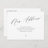 新しい住所シンプルの最小移動 案内ポストカード (正面/裏面)